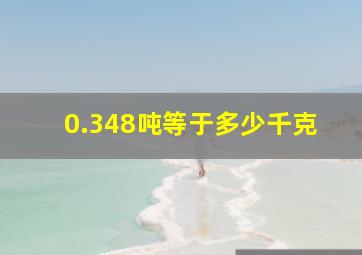 0.348吨等于多少千克