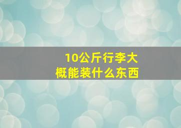 10公斤行李大概能装什么东西