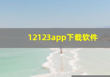 12123app下载软件