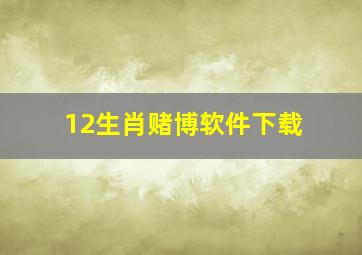 12生肖赌博软件下载