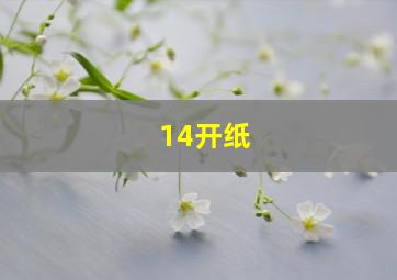 14开纸