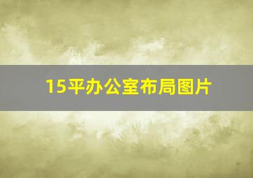 15平办公室布局图片