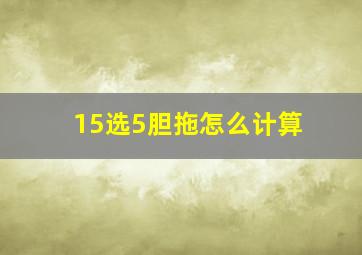 15选5胆拖怎么计算