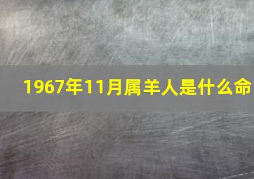 1967年11月属羊人是什么命