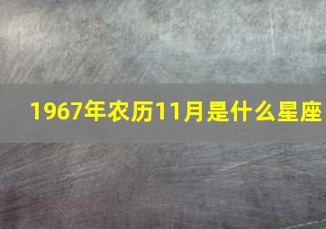 1967年农历11月是什么星座