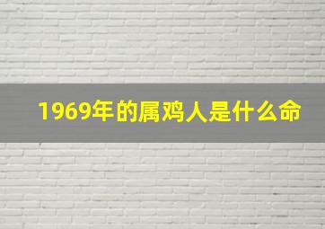 1969年的属鸡人是什么命