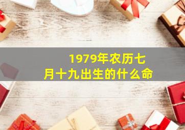 1979年农历七月十九出生的什么命