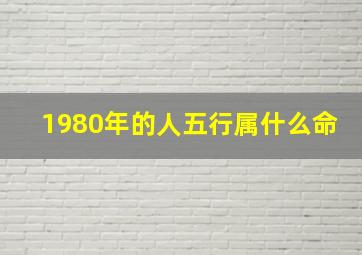 1980年的人五行属什么命