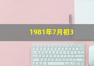 1981年7月初3