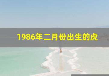 1986年二月份出生的虎