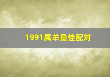 1991属羊最佳配对