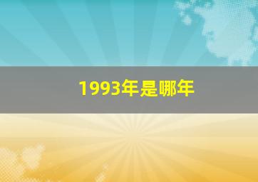 1993年是哪年