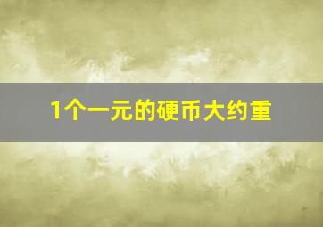 1个一元的硬币大约重