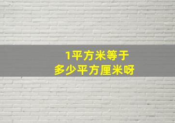 1平方米等于多少平方厘米呀