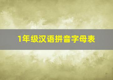 1年级汉语拼音字母表