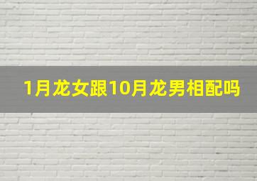 1月龙女跟10月龙男相配吗