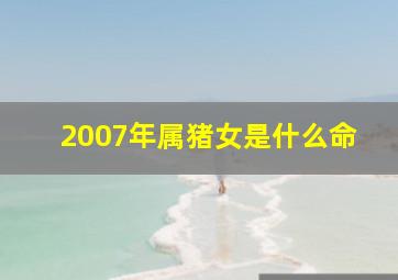 2007年属猪女是什么命