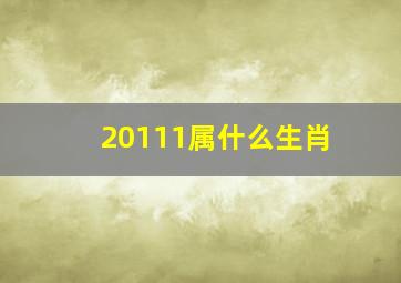 20111属什么生肖