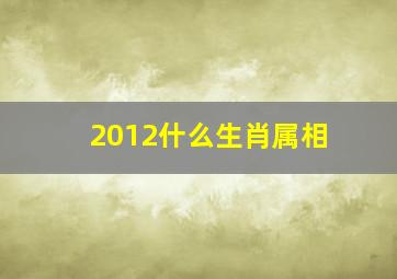 2012什么生肖属相