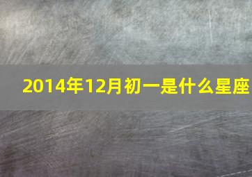 2014年12月初一是什么星座