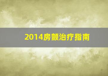 2014房颤治疗指南