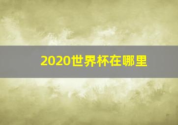 2020世界杯在哪里