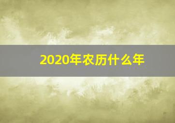 2020年农历什么年