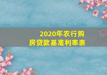 2020年农行购房贷款基准利率表