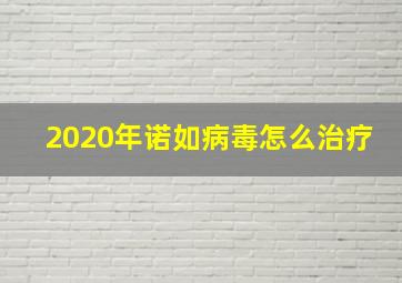 2020年诺如病毒怎么治疗