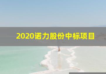 2020诺力股份中标项目