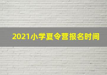 2021小学夏令营报名时间