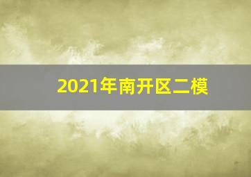 2021年南开区二模