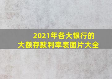 2021年各大银行的大额存款利率表图片大全