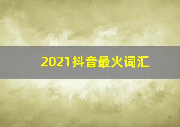 2021抖音最火词汇