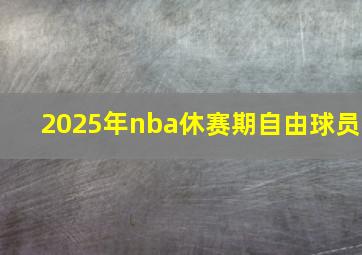 2025年nba休赛期自由球员