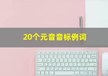 20个元音音标例词