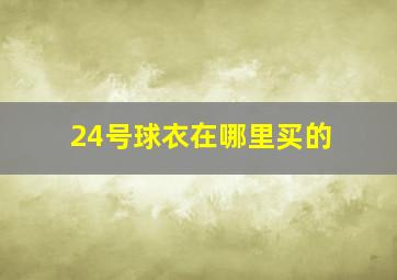 24号球衣在哪里买的