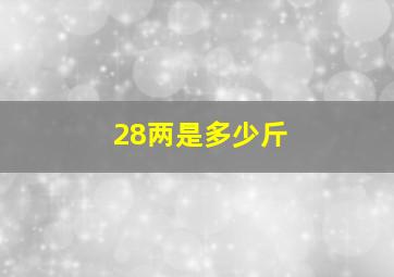 28两是多少斤