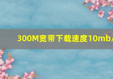 300M宽带下载速度10mb/s