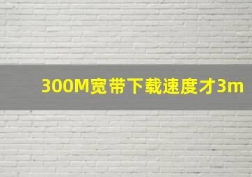 300M宽带下载速度才3m