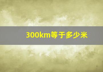 300km等于多少米