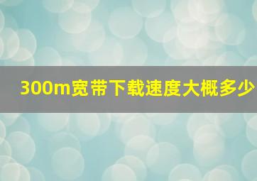 300m宽带下载速度大概多少