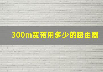 300m宽带用多少的路由器