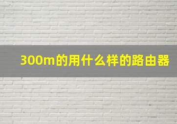 300m的用什么样的路由器