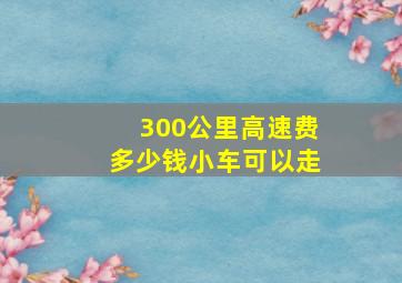 300公里高速费多少钱小车可以走