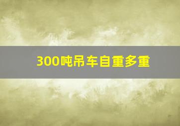 300吨吊车自重多重