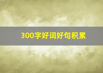 300字好词好句积累