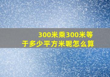 300米乘300米等于多少平方米呢怎么算