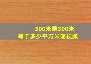 300米乘300米等于多少平方米呢视频