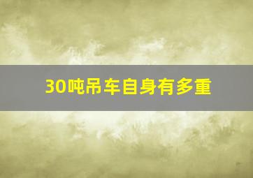 30吨吊车自身有多重